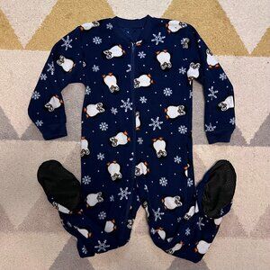 Warm, Footed, Fleece, Penguin Pajamas!
